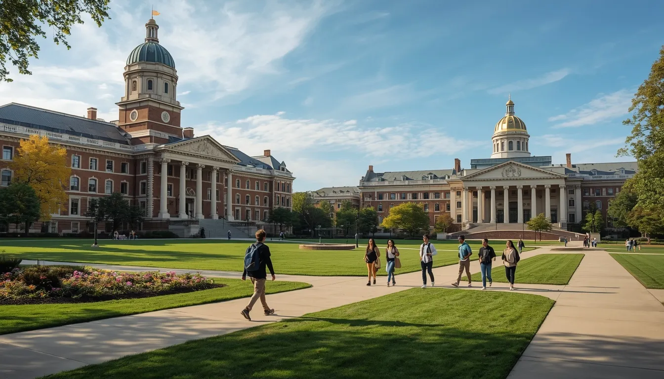 Top 100 universities in USA campus with students